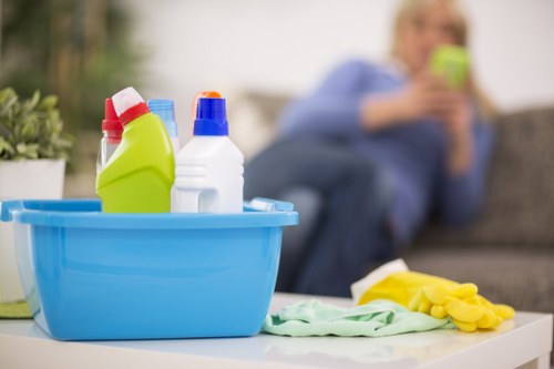 Professional carpet cleaning staff maintaining a clean and safe environment